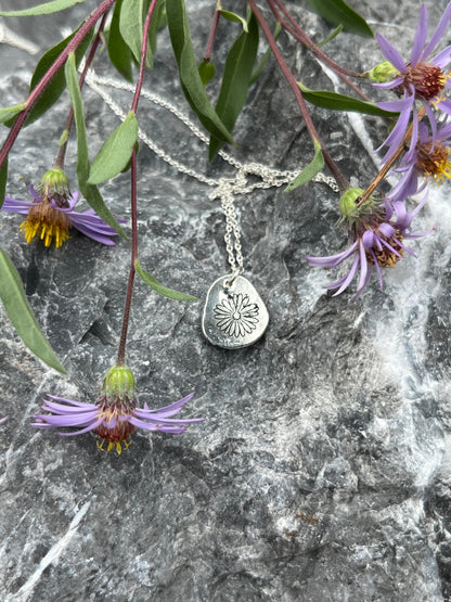 Inspired by Nature - Silver Nugget Pendant Necklace