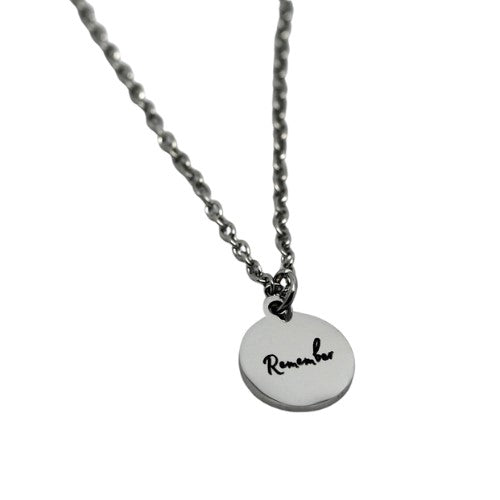 Honouring Loss - Silver Sentiments Pendant Necklace